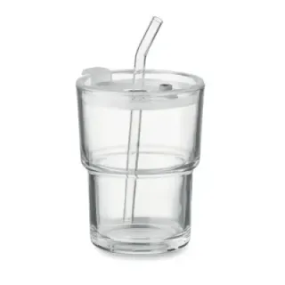 Glass tumbler with straw 400ml - MO2502 (MOCN#22)